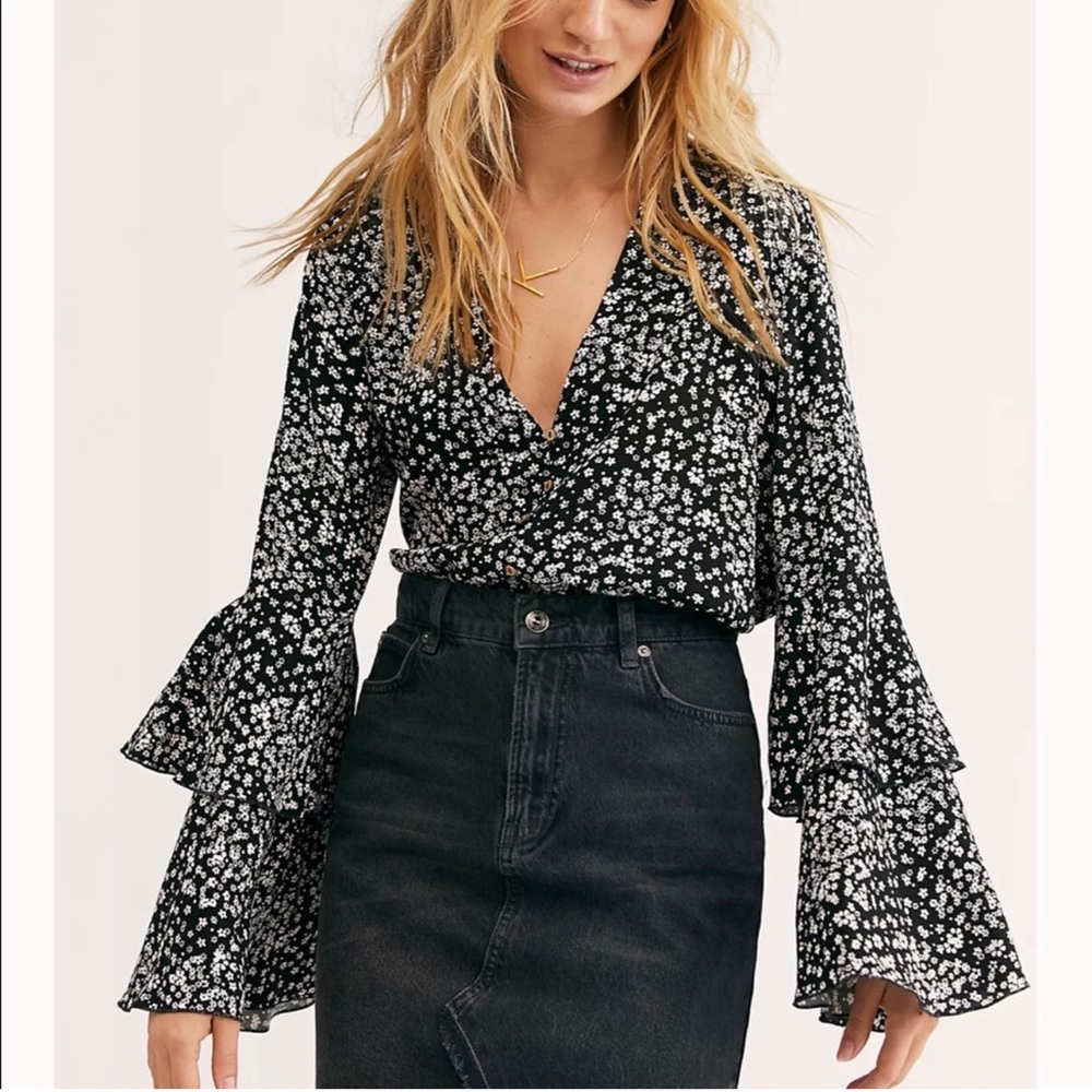 Free People ditsy floral bodysuit
